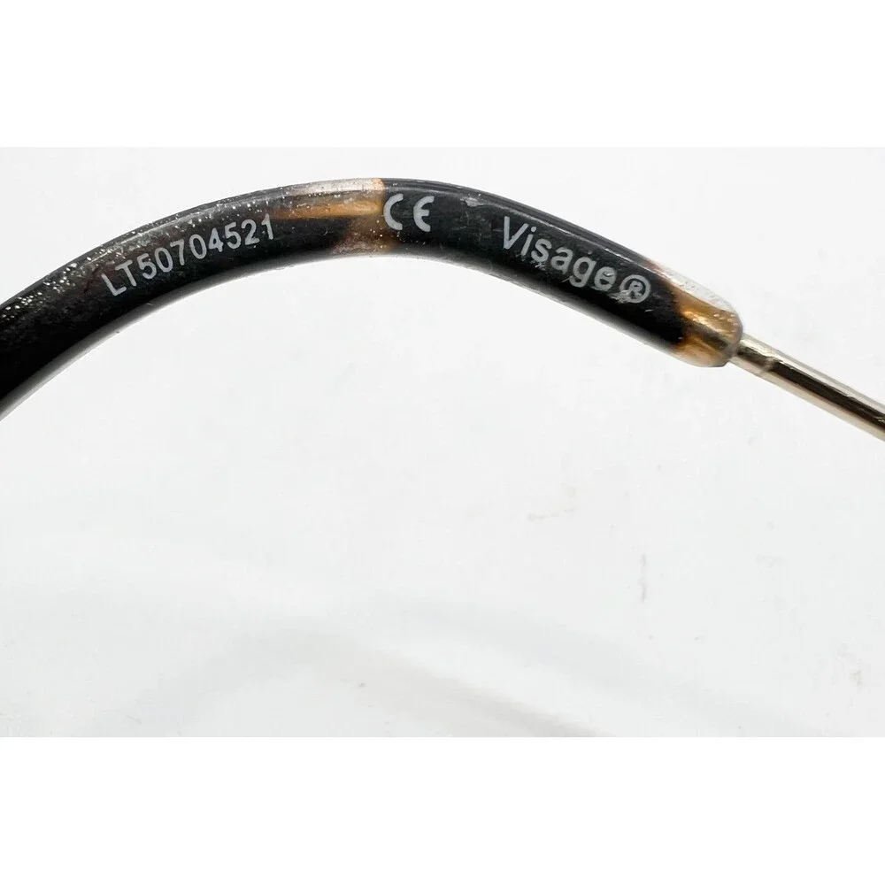 Visage Eyeglasses Frames Womens Gold Half Rim Oval LT50704521 50-17-140